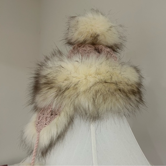 Village House Women’s Bajka Faux Fur Earflap Hat Made In Poland Pink One Size - Picture 3 of 8